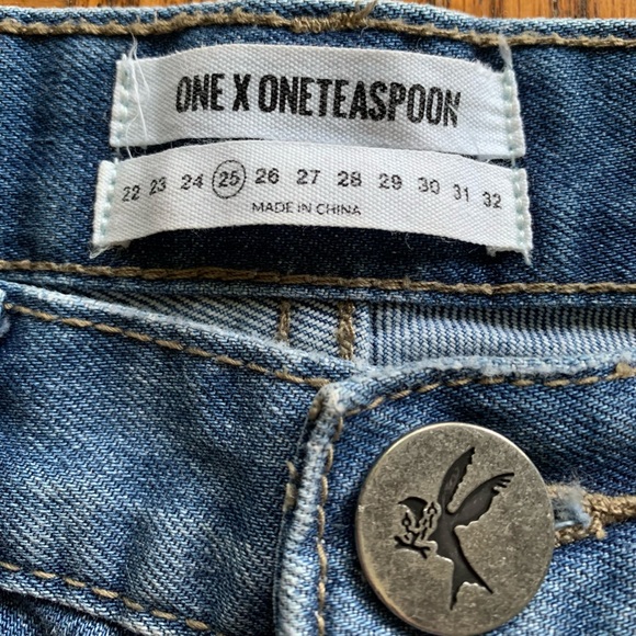 One Teaspoon Outlaw Boyfriend Short, Blue Cult, 25 - Picture 4 of 9